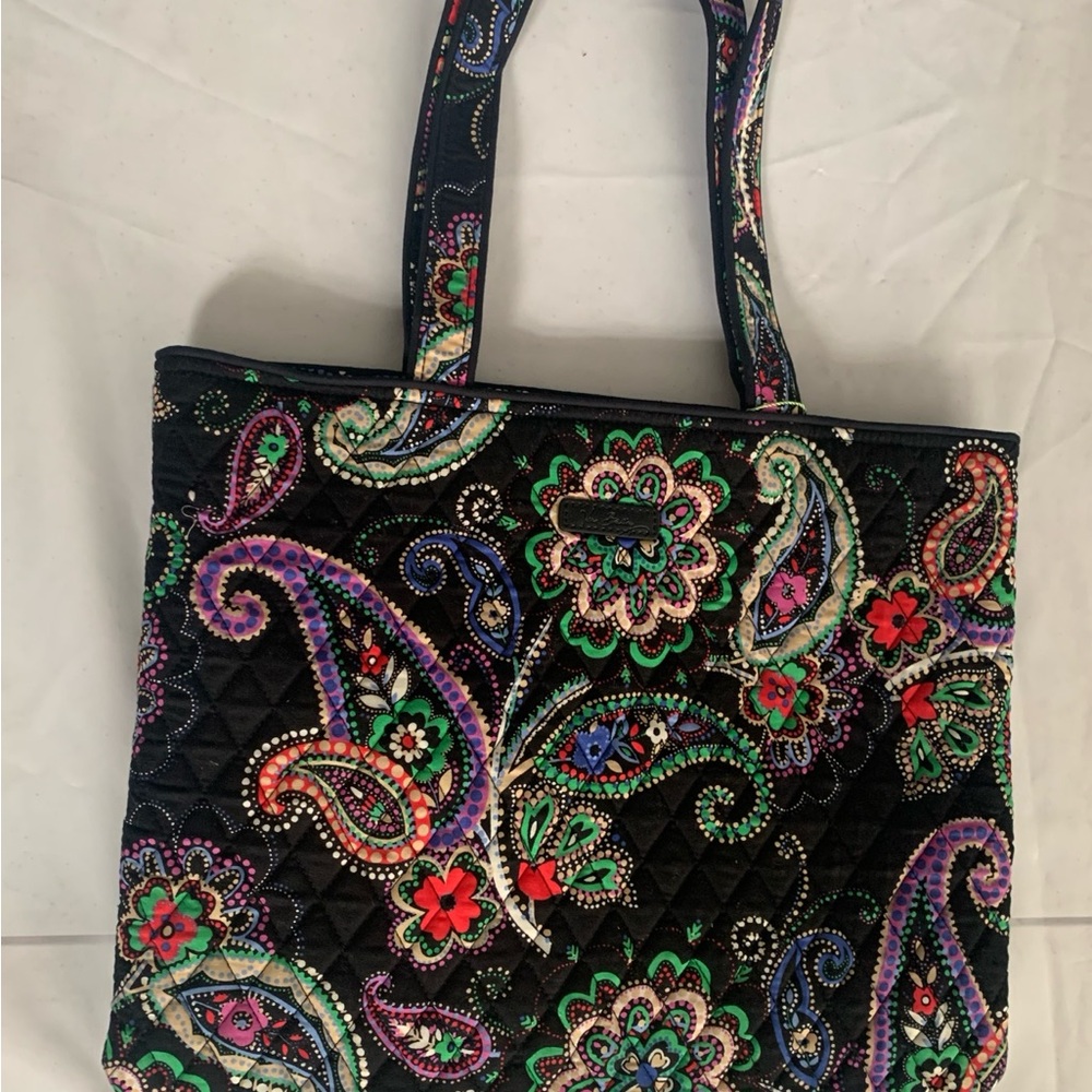 Pre Owned Women's Vera Bradley Kiev Paisley Tote Bag Stylish Practical Fashion - Picture 10 of 16